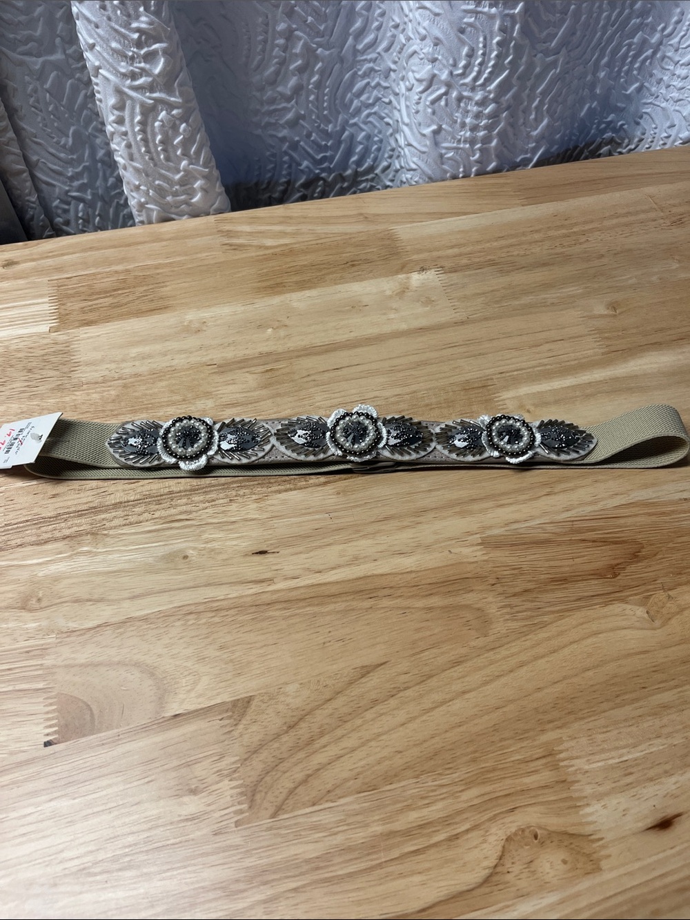 Francesca’s Beaded Floral Elastic Belt - NWT Size SM - Picture 2 of 5